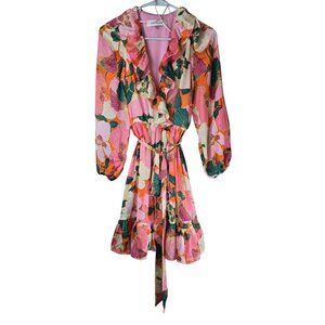 TAYLOR Floral Garden Ruffle Dress, Size 4 Nordstrom‎